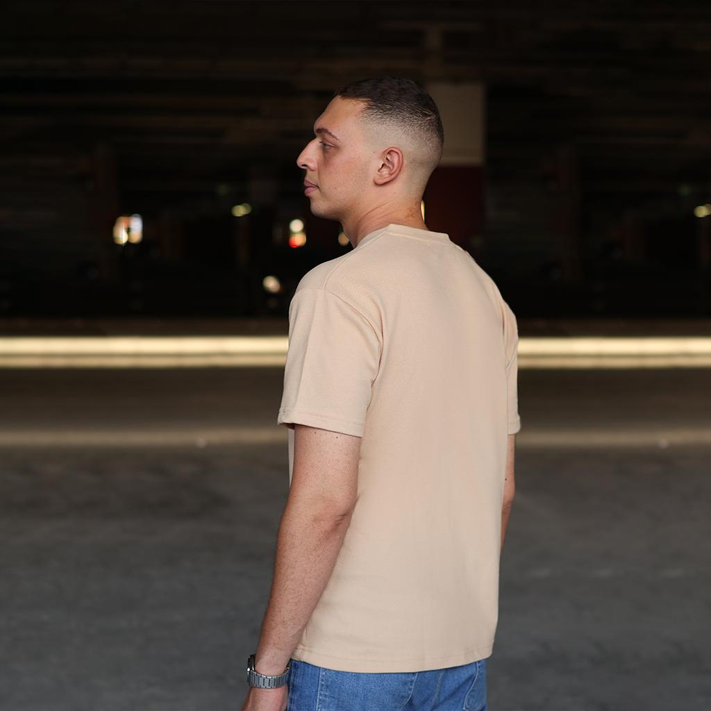 Polo T-Shirt / V-Nick T-Shirt Beige